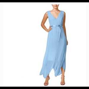 NEW Pleated V-Neck Dress w/ Ribbon